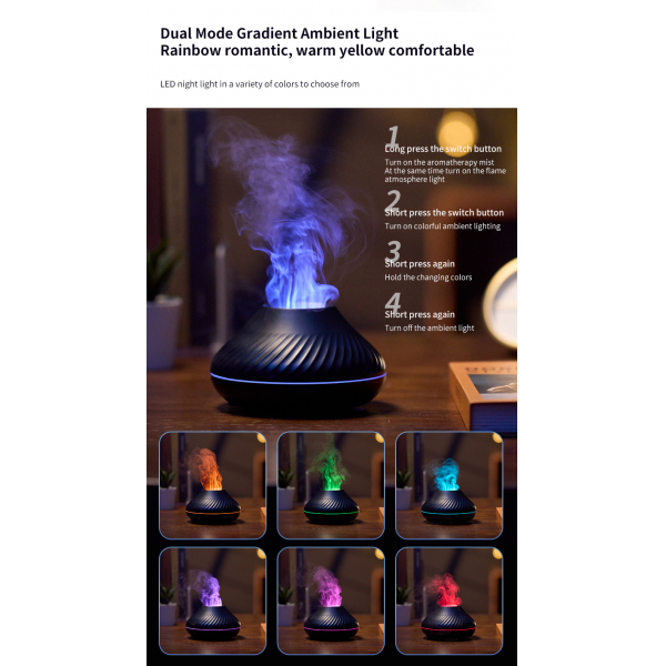 Hava Ultrasonic Cool Mist Humidifier Scent Flame Diferuser